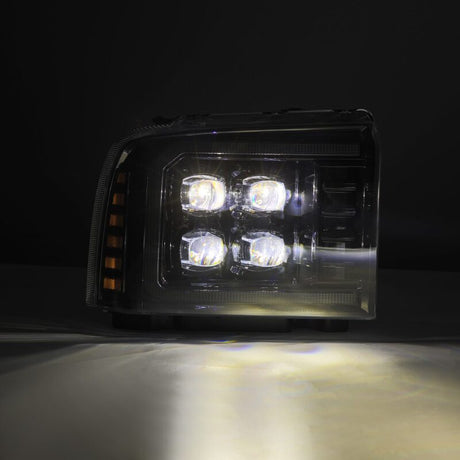 2005-2007 Super Duty Nova-Series LED Projector Alpha Black Headlights - View 4 | Dirty Garage