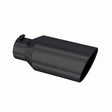 Universal Tip 8" OD Rolled End 5" Inlet 18" Length T304 Black | Dirty Garage