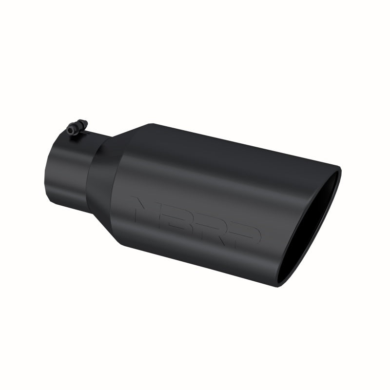 Universal Tip 8" OD Rolled End 5" Inlet 18" Length T304 Black | Dirty Garage