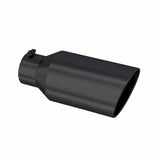 Universal Tip 8" OD Rolled End 5" Inlet 18" Length T304 Black | Dirty Garage