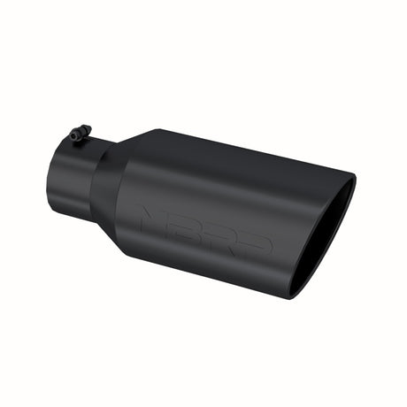 Universal Tip 8" OD Rolled End 5" Inlet 18" Length T304 Black | Dirty Garage