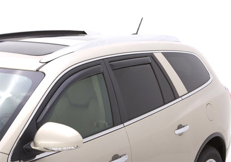 2008-2017 Buick Enclave Ventvisor Front Rear Window Deflectors Smoke 4-Piece - View 2 | Dirty Garage
