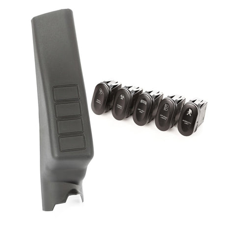Rugged Ridge Etched A-Pillar 4 Switch Pod Kit LHD 11-18 JK - View 4 | Dirty Garage