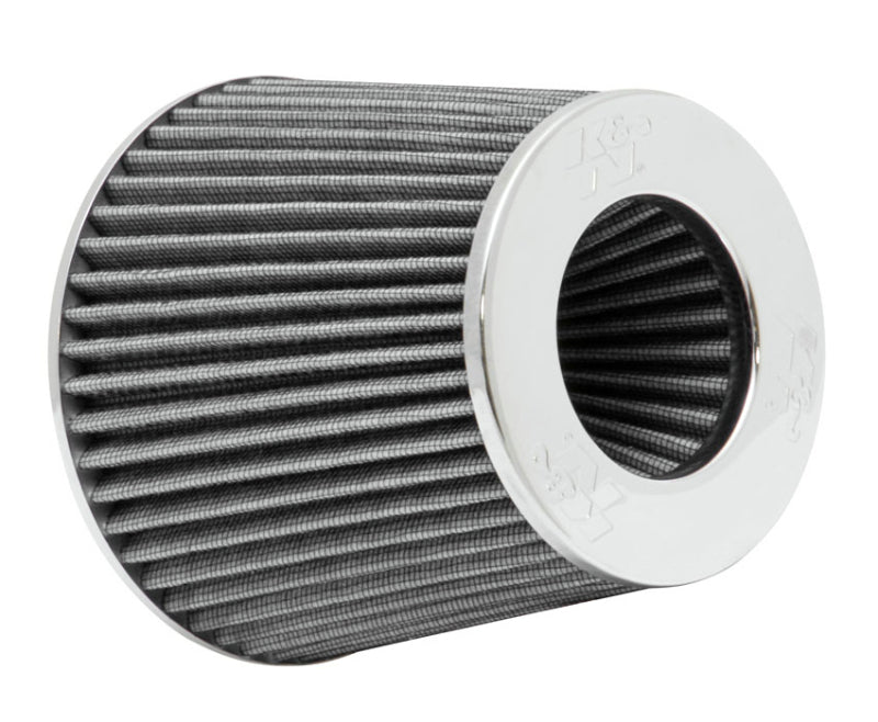 Universal Filter Chrome Round Tapered White - 4in Flange ID x 1.125in Flange Length x 5.5in H - View 2 | Dirty Garage