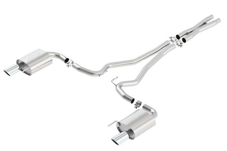 Borla S-Type Cat-Back 15-17 Ford Mustang GT 5.0L V8 MT/AT 2.5in pipe 4in tip - View 2 | Dirty Garage