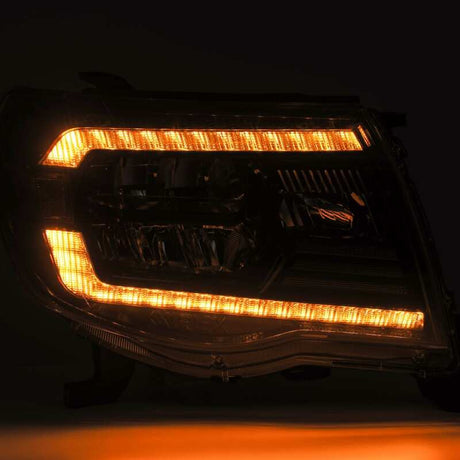 2005-2011 Tacoma Luxx-Series Crystal Alpha Black Headlights Activation Light DRL - View 4 | Dirty Garage