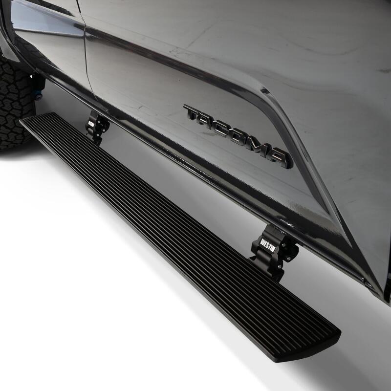 2024-2026 Tacoma Double Cab Pro-E Series Powered Black Running Boards - View 3 | Dirty Garage