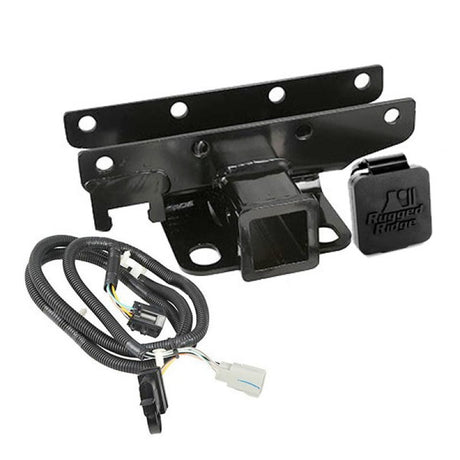 Rugged Ridge Receiver Hitch & Wiring Kit RR Logo 07-18 Jeep Wrangler JK - View 2 | Dirty Garage