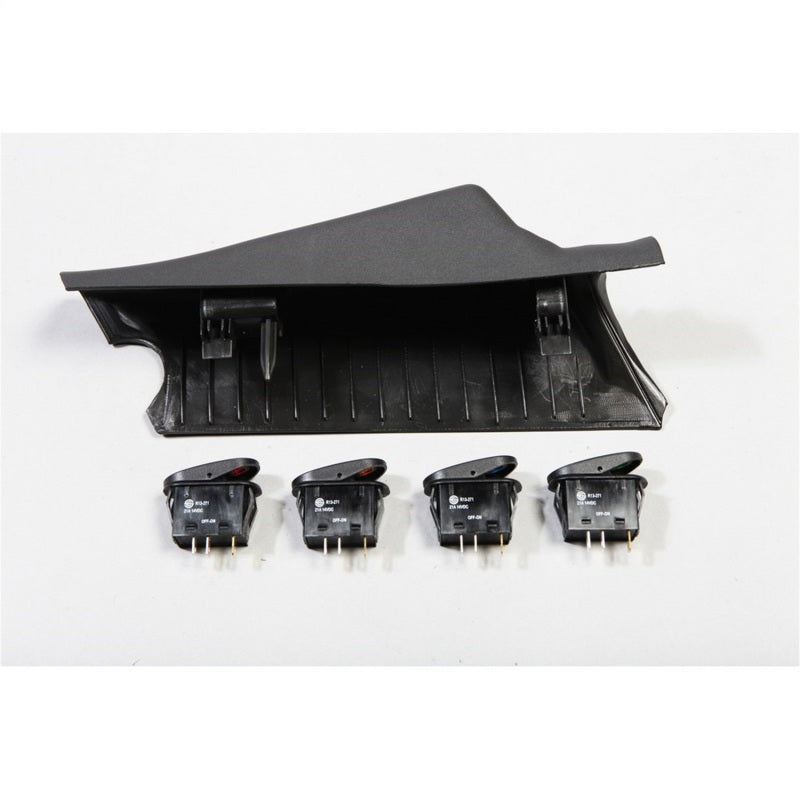 Rugged Ridge A-Pillar 4 Switch Pod Kit Black LHD 11-18 JK - View 5 | Dirty Garage
