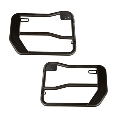 Rugged Ridge Fortis Front Tube Doors with Mirrors 18-23 Jeep Wrangler JL/JT - View 2 | Dirty Garage