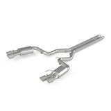 2018-2019 Mustang GT 5.0 3" Dual Split Rear AL Cat Back Quad 4.0in Dual Wall Tips - View 2 | Dirty Garage