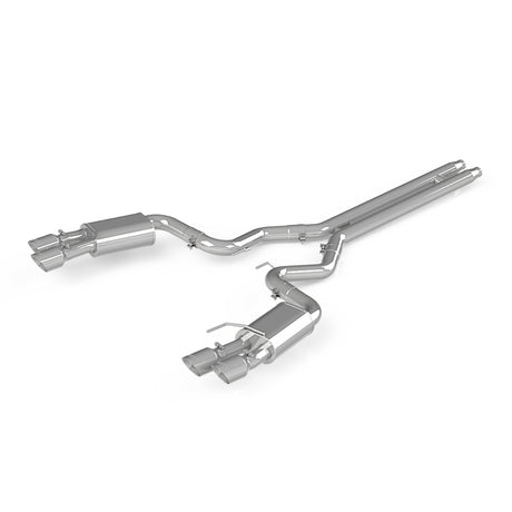 2018-2019 Mustang GT 5.0 3" Dual Split Rear AL Cat Back Quad 4.0in Dual Wall Tips - View 2 | Dirty Garage