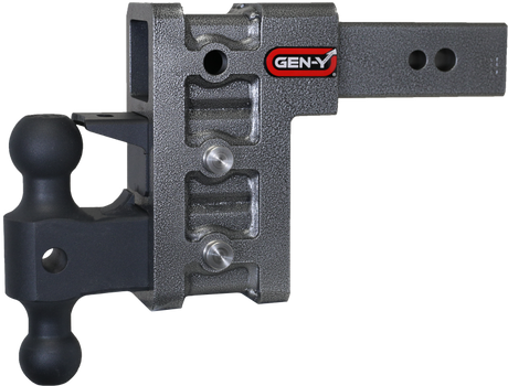 Gen-Y Mega Duty 2.5in Shank 6in Drop 3.5K TW 32K Hitch w/GH-0161 Dual-Ball/Pintle Lock | Dirty Garage