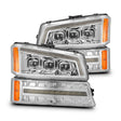 2003-2006 GM HD Avalanche Chrome Nova-Series LED Projector Headlights | Dirty Garage