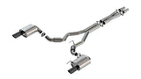 Borla 2024 Ford Mustang GT 5.0L V8 w/o Active Exhaust S-Type Cat-Back Exhaust System - Black Chrome | Dirty Garage