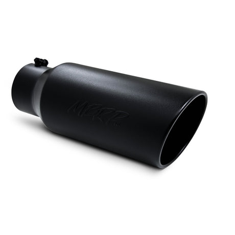 Universal 7" OD Rolled End 5" Inlet 18" Length Tip Black - View 3 | Dirty Garage