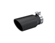 Universal Tip 4".5" OD 3.2in Inlet 10" Length Angled Cut Rolled End Black | Dirty Garage