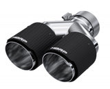 Universal 3" ID Dual 4" OD Staggered Dual Wall Carbon Fiber Exhaust Tip - View 5 | Dirty Garage