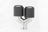 Universal Carbon Fiber Dual Tip 4" OD 2.5" Inlet - View 4 | Dirty Garage
