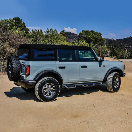 2021-2026 Bronco HDX Textured Black Drop Nerf Bars - View 5 | Dirty Garage