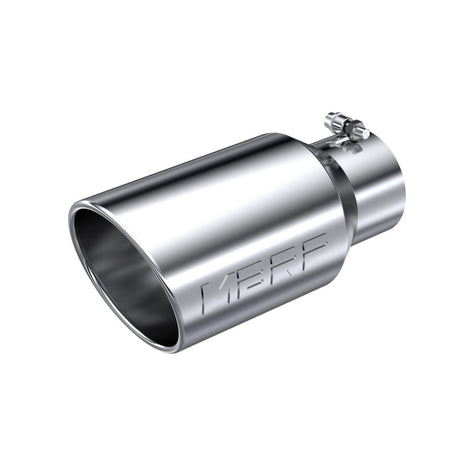 Universal Tip 6" OD Angled Rolled End 4" Inlet 12" Length - View 3 | Dirty Garage