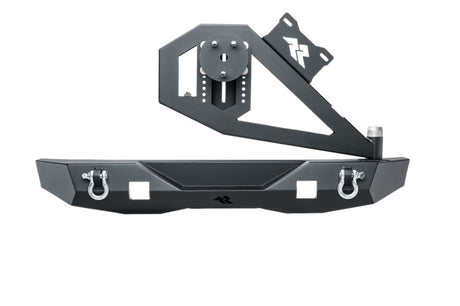 Rugged Ridge 07-18 Jeep Wrangler (JK/JKU) XOR Rear Bumper w/Swing Out Tire Carrier - Tex. Blk - View 6 | Dirty Garage