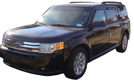 2009-2018 Universal Flex Ventvisor Outside Mount Window Deflectors 4-Piece Smoke - View 3 | Dirty Garage