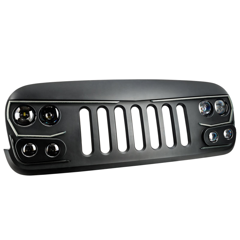 2007-2018 JK Wrangler VECTOR Series Full LED Grille | Dirty Garage