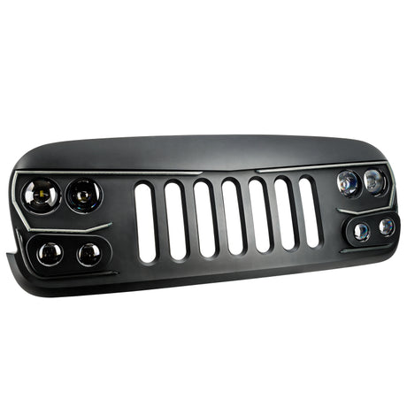 2007-2018 JK Wrangler VECTOR Series Full LED Grille | Dirty Garage