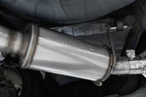 2022-2026 WRX 3" Cat-Back Dual Split Rear Quad Carbon Fiber Tips Street Profile Exhaust - View 3 | Dirty Garage