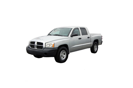 2005-2011 Dakota Quad Cab Front & Rear Window Deflectors 4-Piece Smoke - View 5 | Dirty Garage