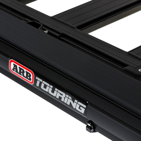 ARB Aluminum Awning, Black Frame, 8.2FT x 8.2FT, Installed with LED Light Strip - View 10 | Dirty Garage