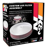 Universal 14in Red Custom Air Cleaner Assembly - 5.125in ID x 14in OD x 2.75in H x 1.25in Drop Base - View 7 | Dirty Garage