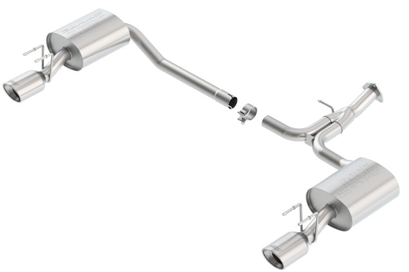Borla 13-15 Honda Accord Coupe 3.5L FWD SS Rear Section Single Split Rear Exit Touring Exhaust - View 3 | Dirty Garage
