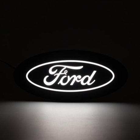 2017-2020 Super Duty Front Luminix Ford LED Emblem - w/o Camera CutOut - View 3 | Dirty Garage
