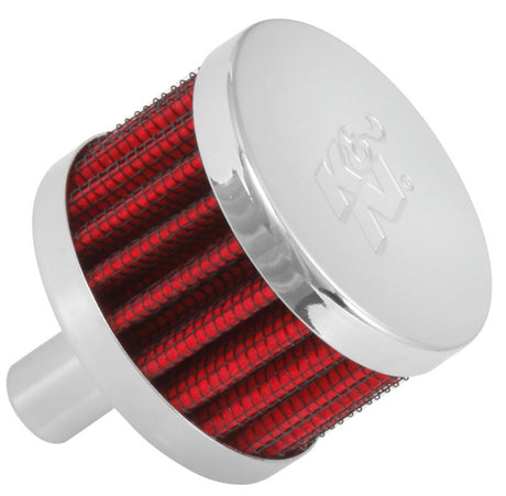 Universal Steel Base Chrome Top Crankcase Vent Filter 1/2in. Vent/2in. OD/1-1/2in. Height - View 2 | Dirty Garage