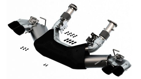 Borla 2020 Chevrolet Corvette C8 6.2L S-Type Exhaust System Dual Round Rolled A/C Black Chrome Tips - View 5 | Dirty Garage