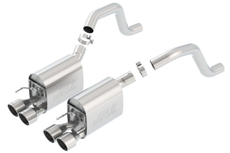 Borla 06-13 Chevy Corvette C6 ZO6/ZR1 Manual Trans S-Type II Rear Section Exht Dual Rd Rolled Tips - View 2 | Dirty Garage