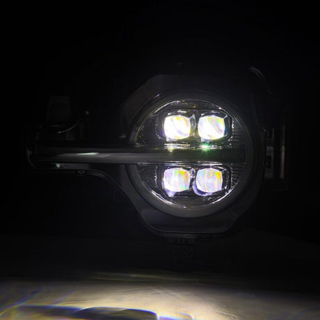 2021-2025 Bronco Nova-Series LED Projector Alpha-Black Headlights Active Light Sequential Signal DRL - View 3 | Dirty Garage
