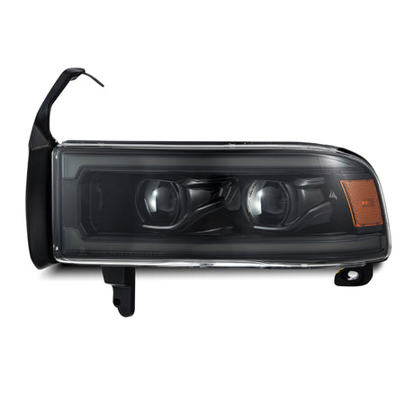 1994-2002 Ram HD Luxx-Series LED Projector Alpha Black Headlights Active Light Sequential Signal Smooth Body DRL | Dirty Garage