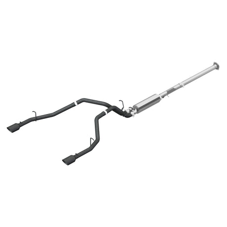 2019 Ram 1500 2.5" CB Dual Split Rear Exhaust w 4.5" Tip Blk Coated - View 3 | Dirty Garage