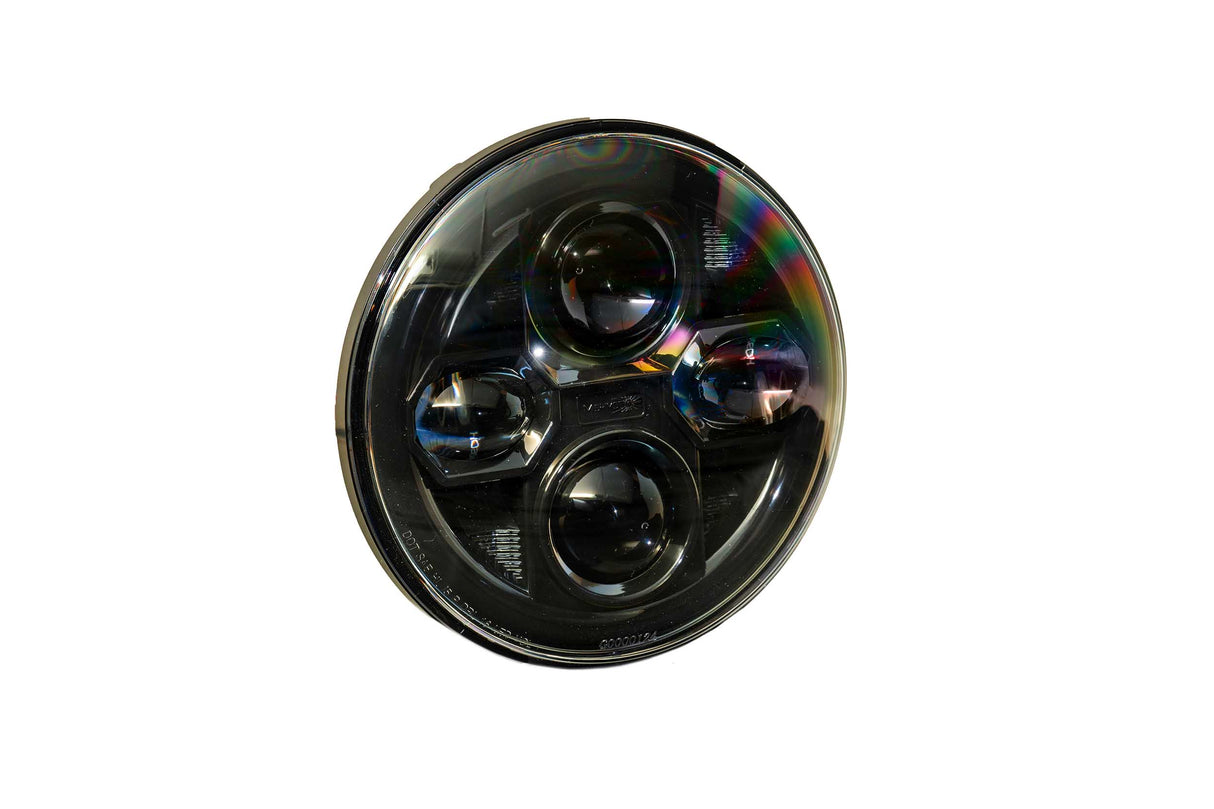 Universal Sealed7 2.0 Black 7in Round LED Headlight | Dirty Garage