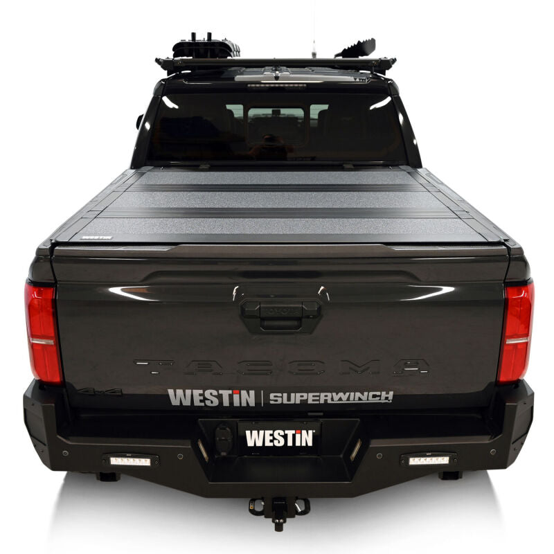 Westin 24-26 Toyota Tacoma 2WD/4WD 5ft. Bed Hard Tri-Fold Tonneau Cover - Black - View 7 | Dirty Garage