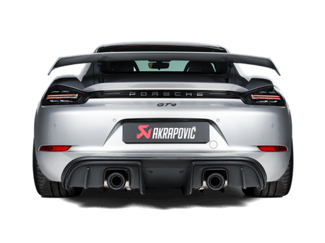 2020+ Porsche Cayman GT4 Slip-On Race Line Titanium - View 2 | Dirty Garage