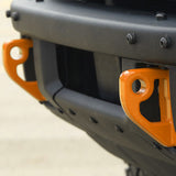 2021+ Bronco Front Bumper Tow Hooks - Orange - View 12 | Dirty Garage