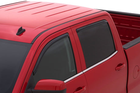 2015-2018 GM HD Crew Cab Ventvisor Front and Rear Window Deflectors Smoke 4-Piece - View 2 | Dirty Garage