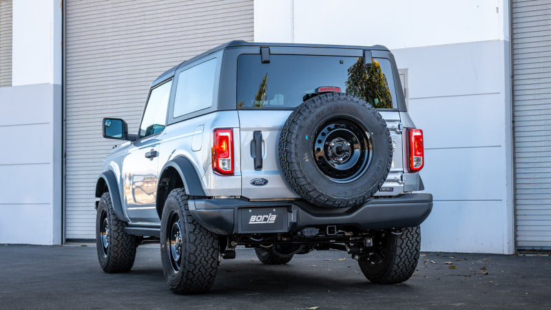 Borla 21-22 Ford Bronco 2.7L 2DR/4DR T-304 Stainless Steel Cat-Back Touring Exhaust - Brushed - View 2 | Dirty Garage