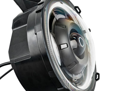 2018-2024 Wrangler Gladiator Oculus Bi-LED Projector Headlights Amber White Switchback - View 4 | Dirty Garage
