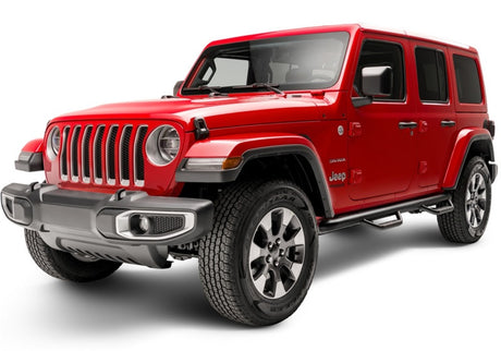 2018-2023 Wrangler JL 4-Door  3" Wheel to Wheel Black Nerf Bars - View 6 | Dirty Garage