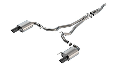 Borla 2024 Ford Mustang 2.3L Ecoboost 2.50 S-TYPE Black Chrome Catback Exhaust - Non-Active | Dirty Garage